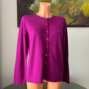August Silk NWT Wild Berry Cardigan